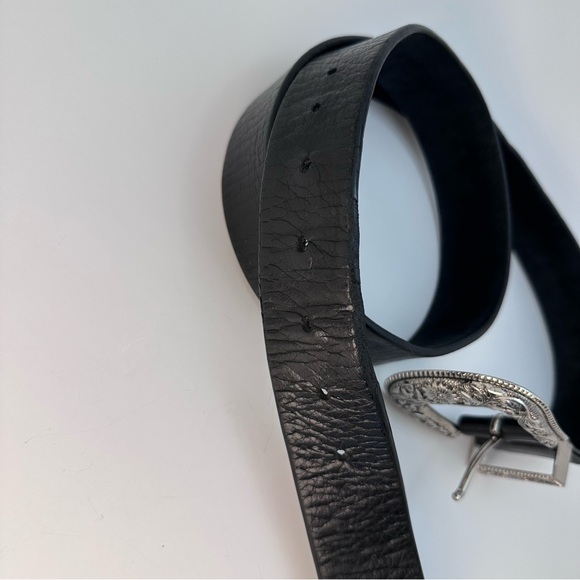 B-Low the Belt Frank Hip Belt in Black & Silver western cowgirl leather buckle - Picture 3 of 7